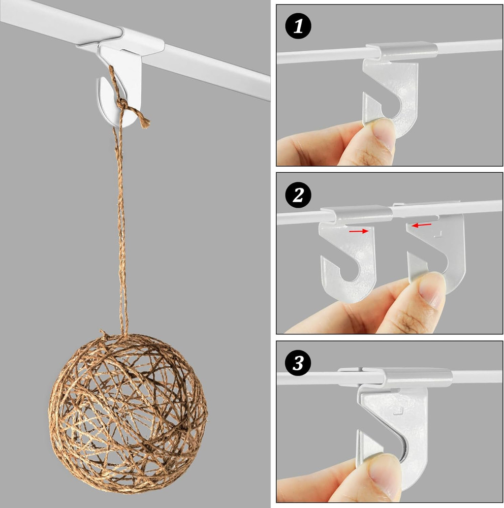 Drop Ceiling Hooks for Hanging, Drop Ceiling Clips Suspended T-Bar Hooks for Hom