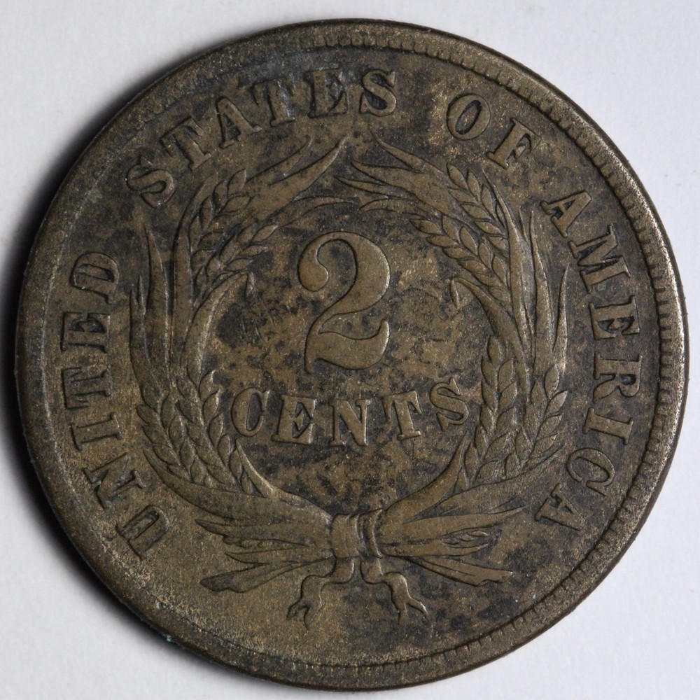 1865 Two Cent Piece XF E195 VWNH