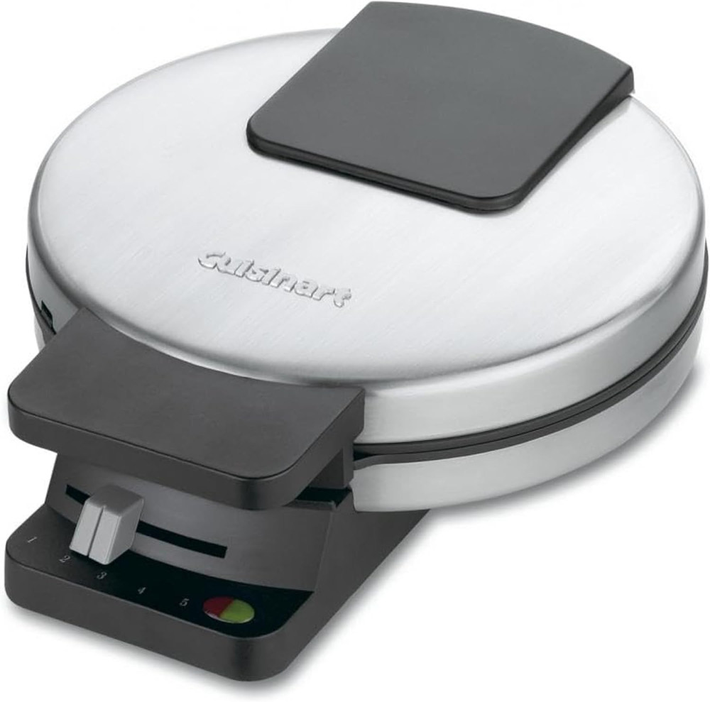 Cuisinart Waffle Maker, 1250W round Classic Waffle Iron, 5-Setting Adjustable Br