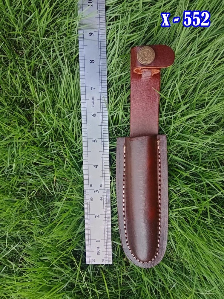 4.5”Fixed Double Edged Dagger Blade Leather Sheath / Holster  /vertical Knife