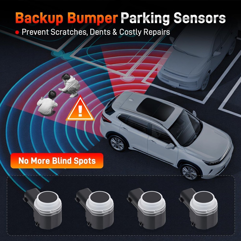 4PCS Parking Assist Sensor Compatible with Ford Edge Expedition Explorer Flex...