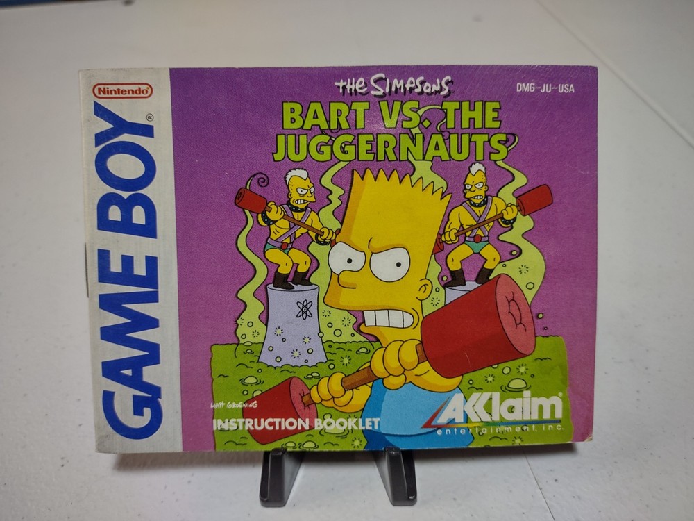 The Simpson's: Bart vs The Juggernauts Authentic Nintendo Game Boy Manual Only