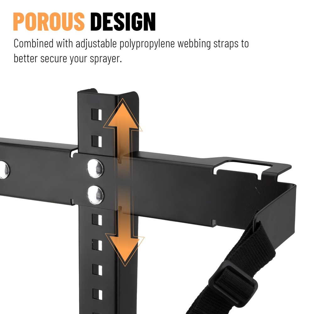 Adjustable Backpack Sprayer Rack, For Landscape Trailers/Enclosed Trailers Black