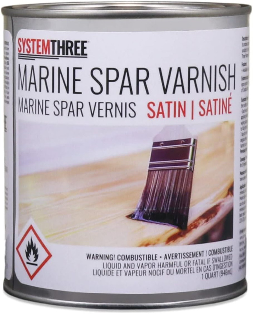 System Three Marine Spar Varnish, Satin, 1 Qt Can