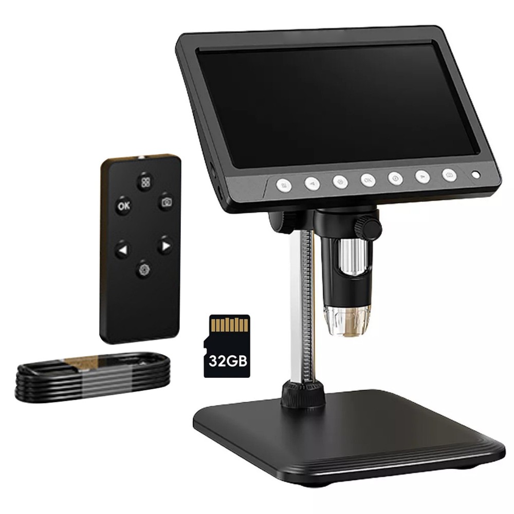 Durable 1200X 1080P Video Focusing Digital Microscope With 7 "IPS Screen