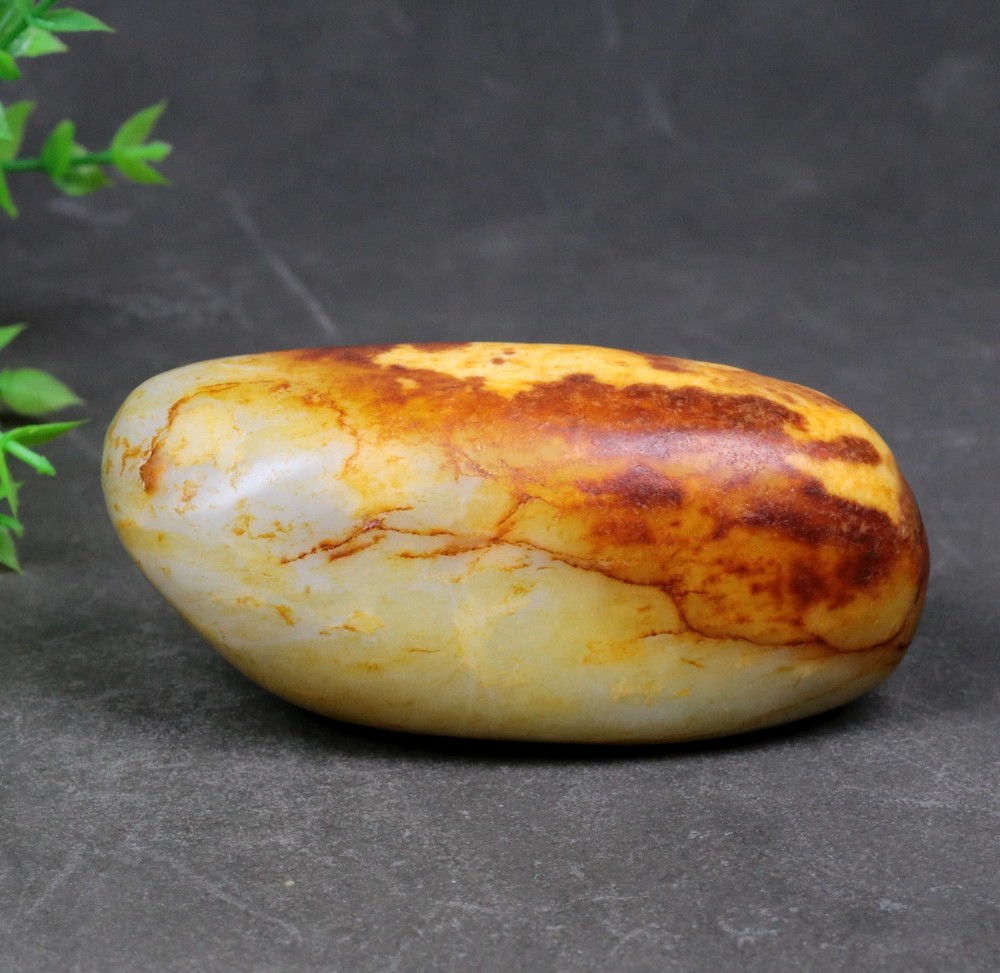 466G Certified 100% Hetian jade(Nephrite) Raw stone 和田玉青花籽料原石
