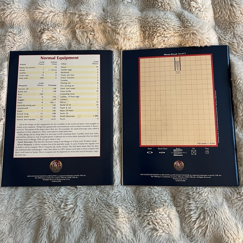 Introduction To Advanced Dungeons & Dragons Master Guide & Players Handbook 1995