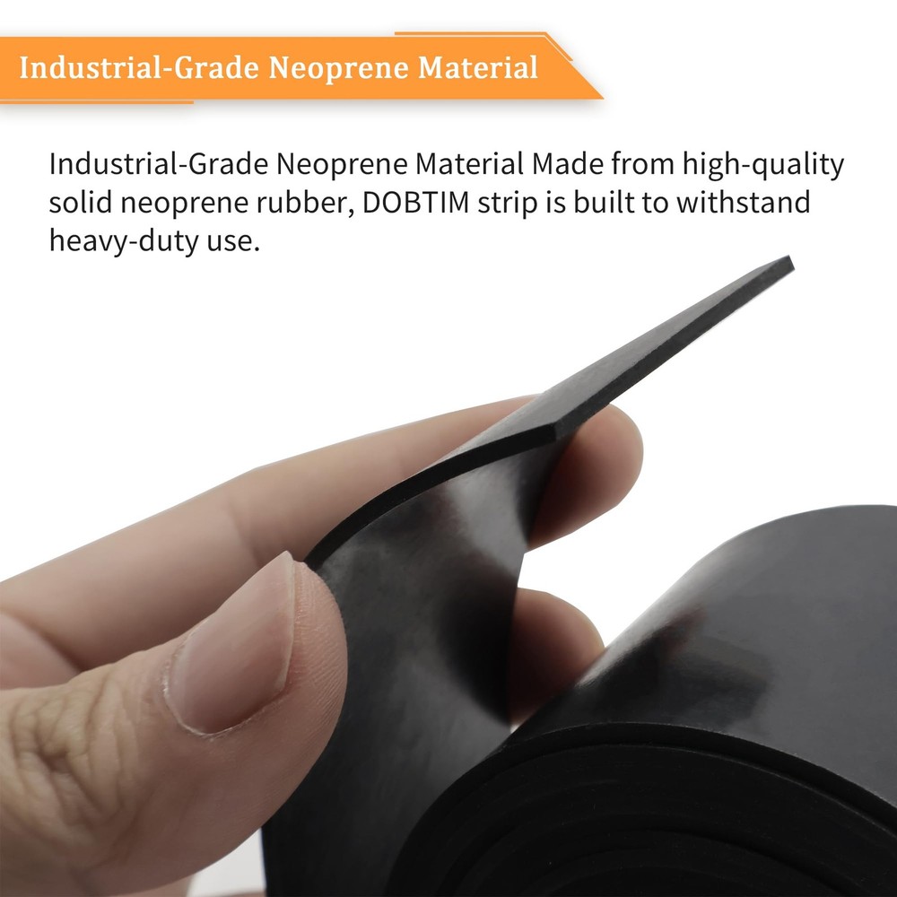 Solid Neoprene Rubber Strips 1/8 Thick 4 Wide 5 Long, Gasket Seal Bumper Black