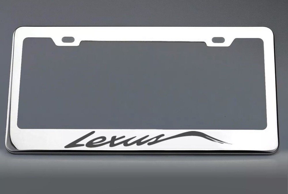 Lexus License Plate Frame Stainless Steel with Laser Engraved Script