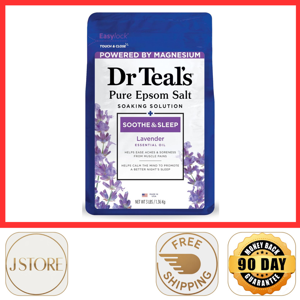 Dr Teal's Epsom Salt Soaking Solution, 3lbs - Pick Your Scent