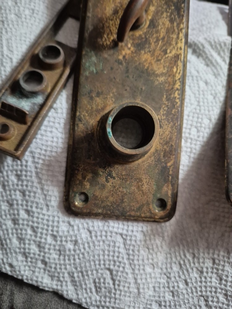 Solid Brass Antique Door Plate Escutcheon Set