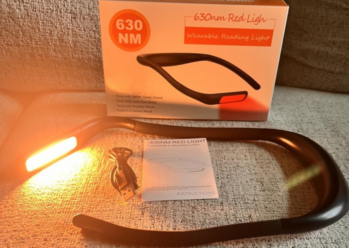630Nm Red Light Neck Reading Zero Blue Rechargeable Dimmable Portable LED Book