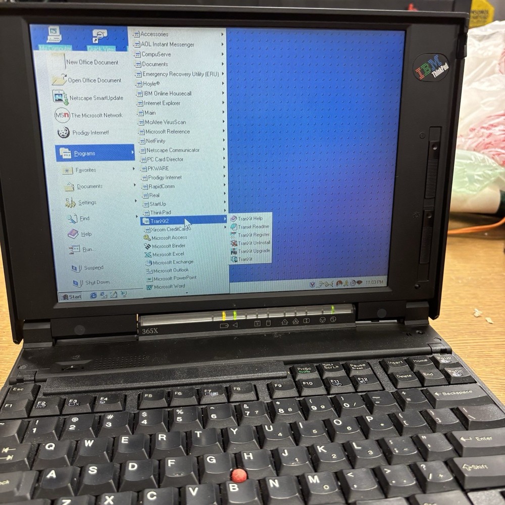 IBM Thinkpad 365X - Vintage Intel Pentium Notebook with Microsoft Windows