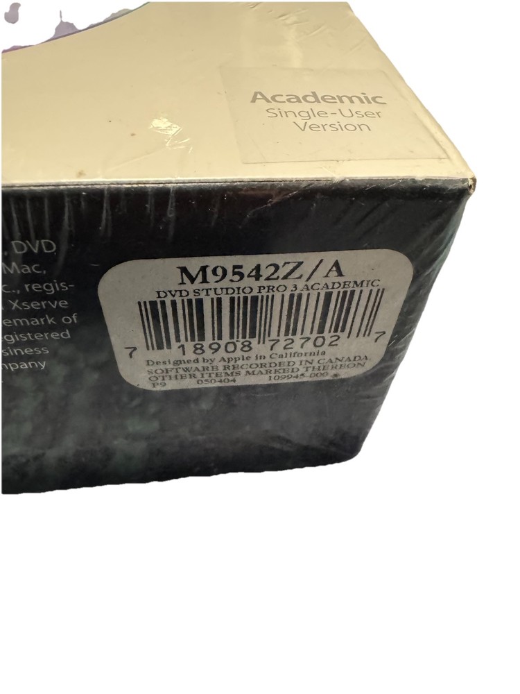 Software Apple DVD Studio Pro 3 M9498Z/A © 2003 Brand New