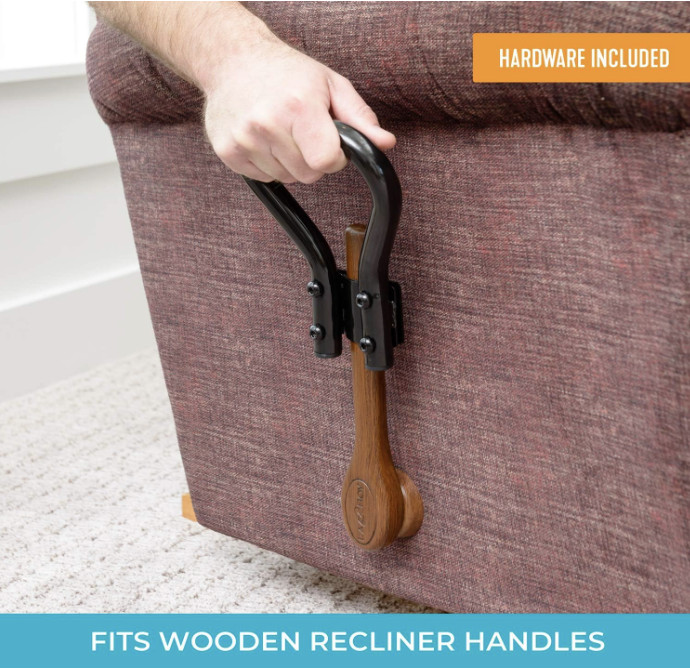 Recliner Lever Handle Extender - Ergonomic Curve Grip + Oversized Handle