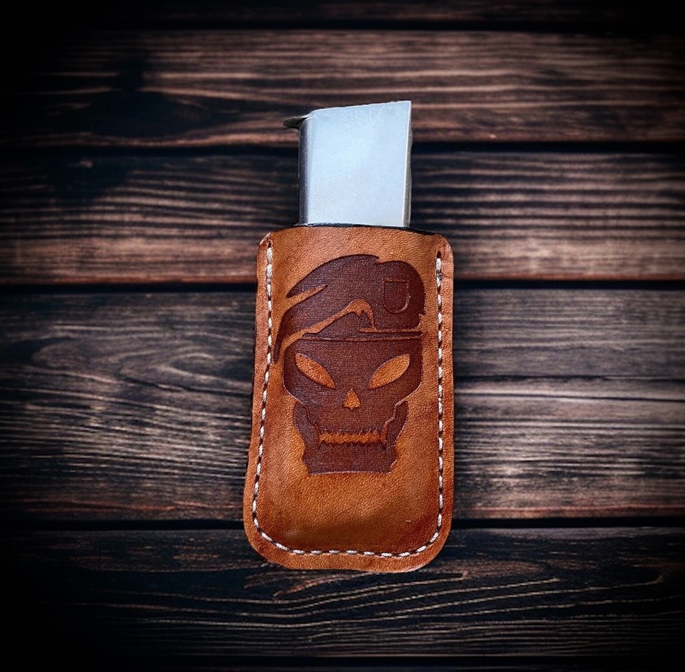 Made in USA - CoD Black Ops Skull Leather Magazine Holder