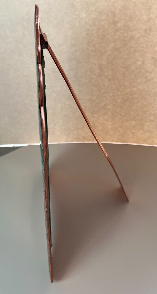 Persian Turquoise Inlay Copper Mirror