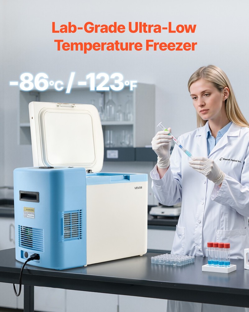 VEVOR Ultra Low Temperature Freezer Lab Freezer 25 L Adjustable Temp
