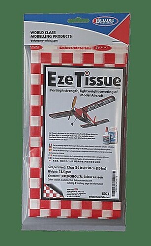 Deluxe-Materials EZE Tissue Red Checker 3 per pack - Plastic Model Aircraft