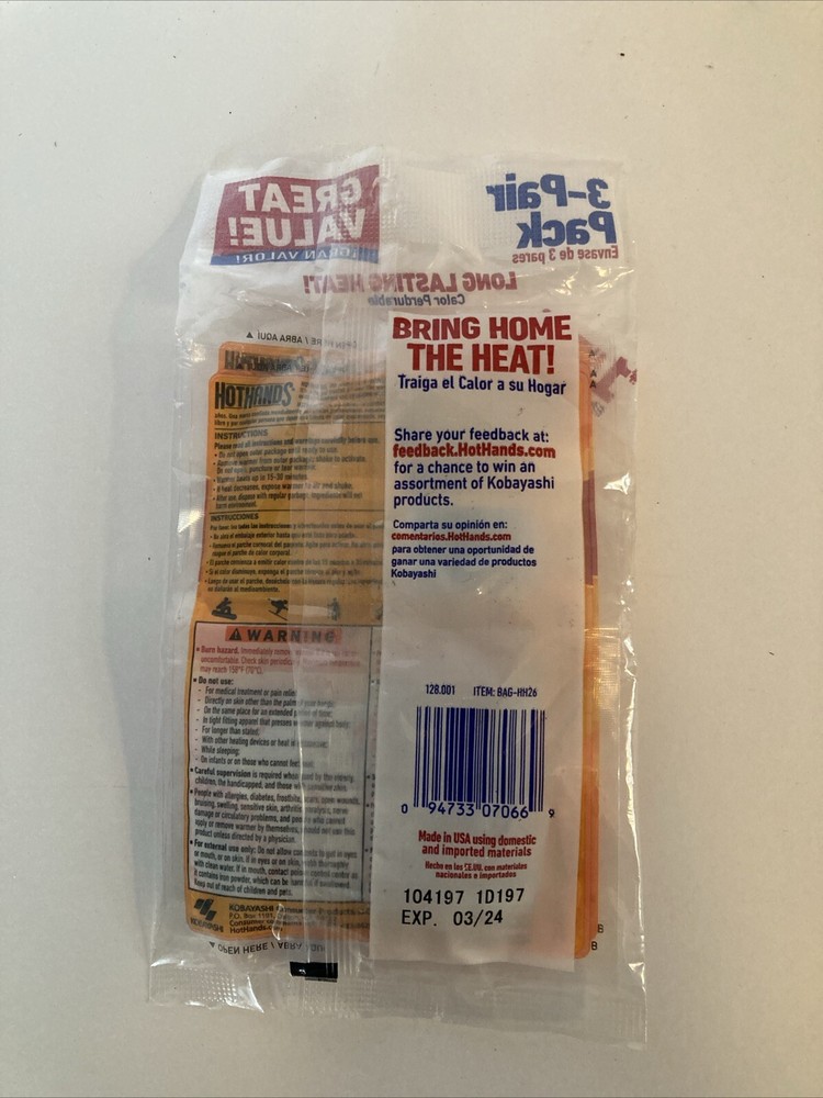 HotHands Hand Warmers - 3 Pack