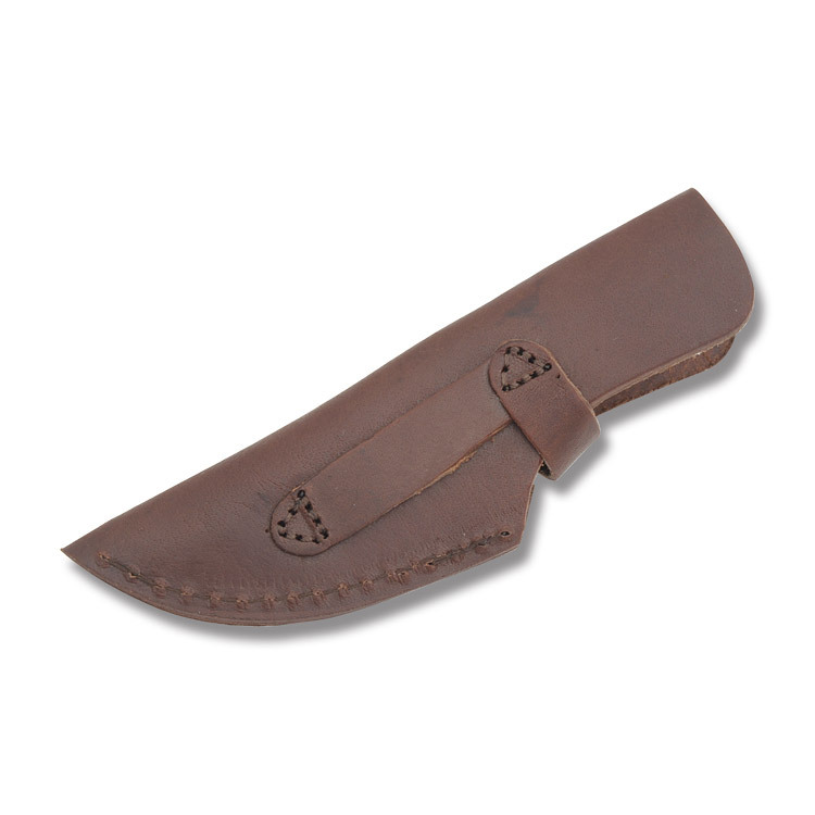 Compact hunter Skinning Knife Bone Handle Leather Sheath Free Shipping