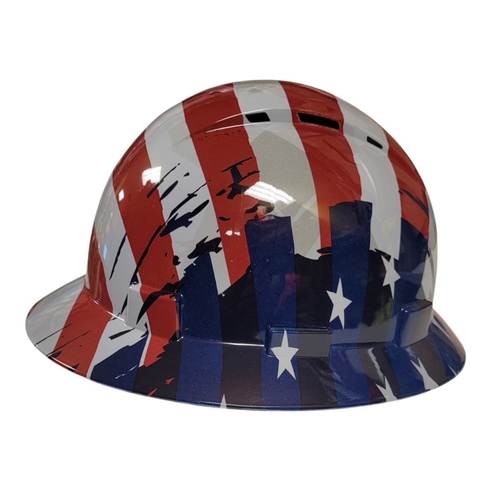 American Flag Full Brim Hardhat