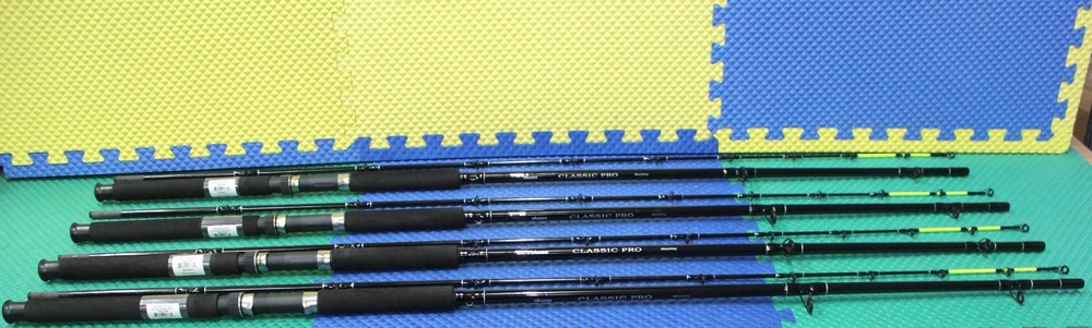Okuma Classic Pro 9' 0" Trolling Rod Mooching CPM-90M-CT Chartreuse Tip 4-Pack!