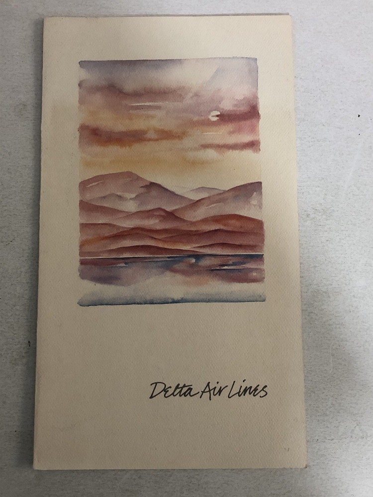 Delta Airlines Vintage In Flight Menu Bx1