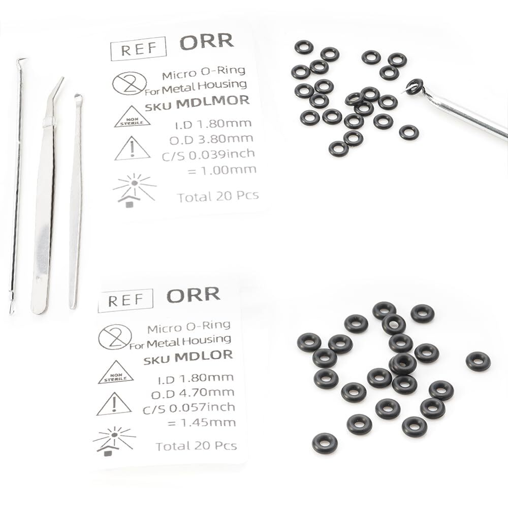 MDLMOR10Z MDLORZ Replacement O Ring Kit, for Intralock Mini Implant Black