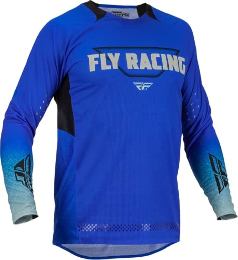 Fly Racing 2023 Adult Evolution DST Jersey (Blue/Grey, Small)