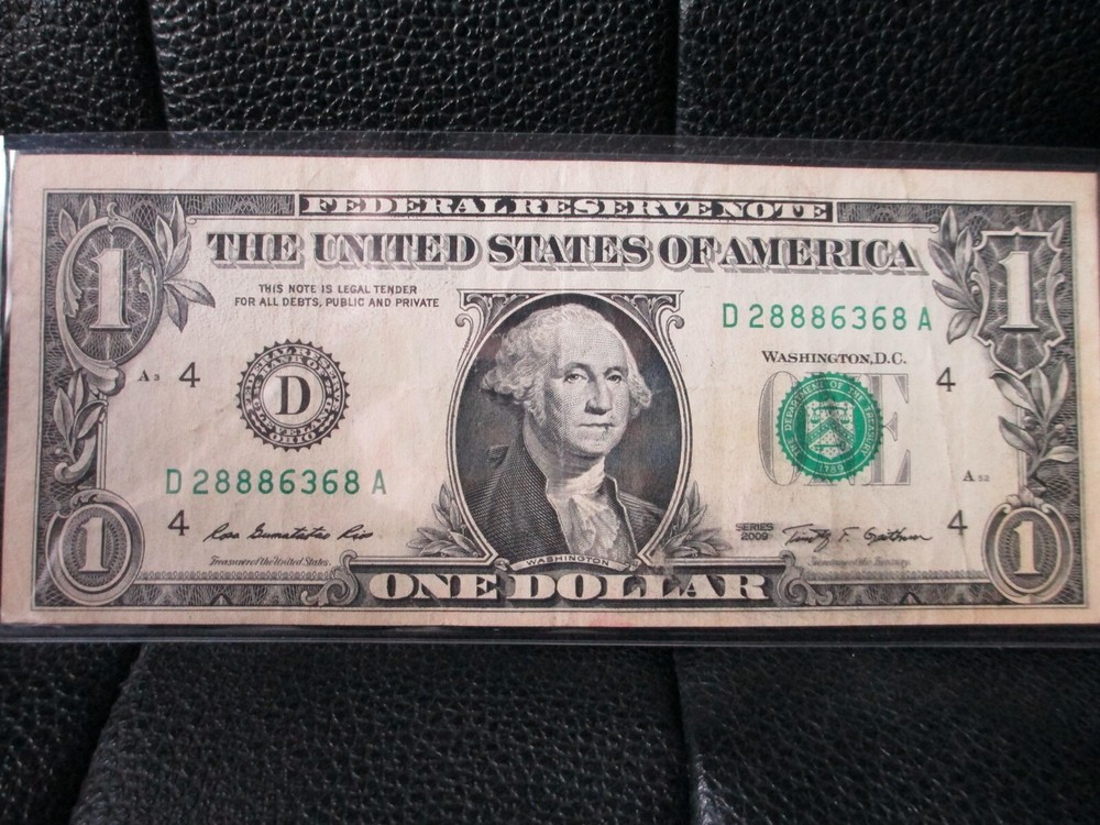 $1 2009 FRN "INK SMEAR "2ND SHIFT PRINTING" ERROR NOTE"
