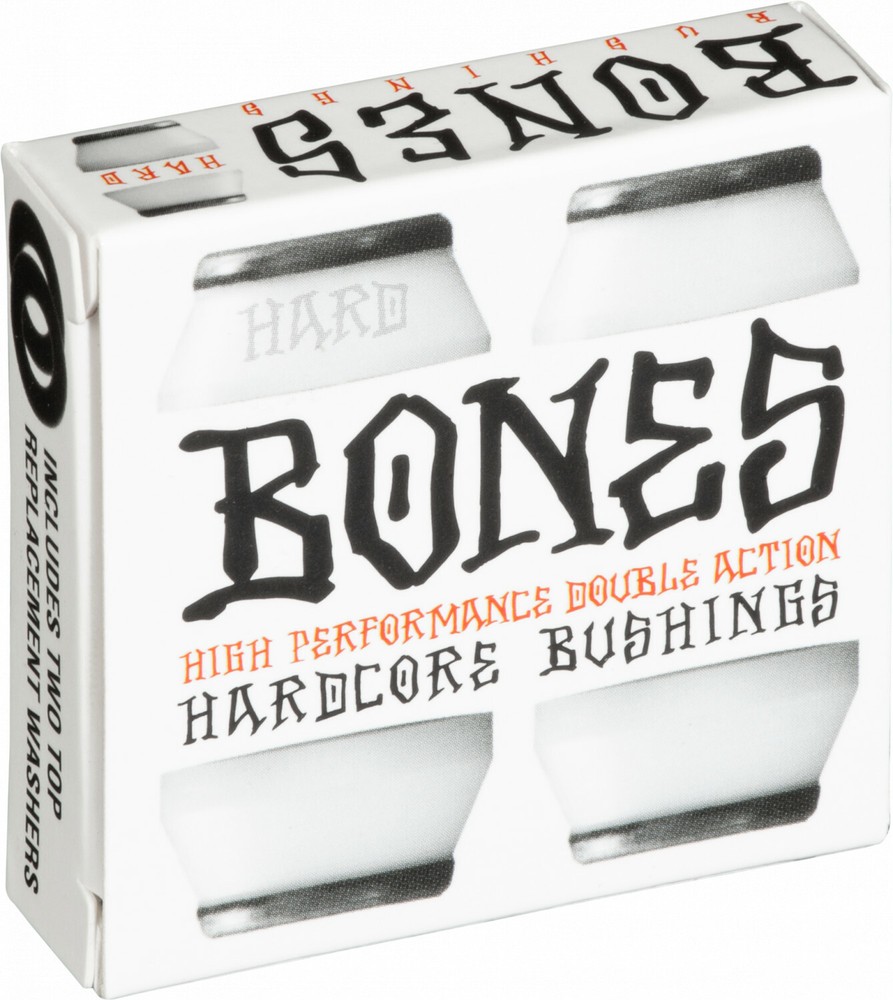 Bones Hardcore Hard Bushings 96a - White/Black (Set of 4)