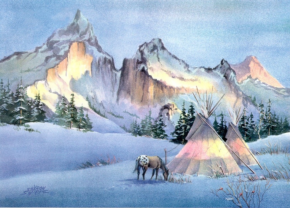 WINTER APPY TIPI CAMP by Sharon Sharpe W@W!