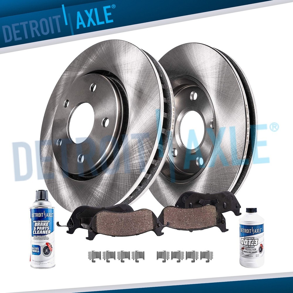 Front Disc Rotors Ceramic Brake Pads Kit for Ford Explorer Taurus Flex MKS MKT