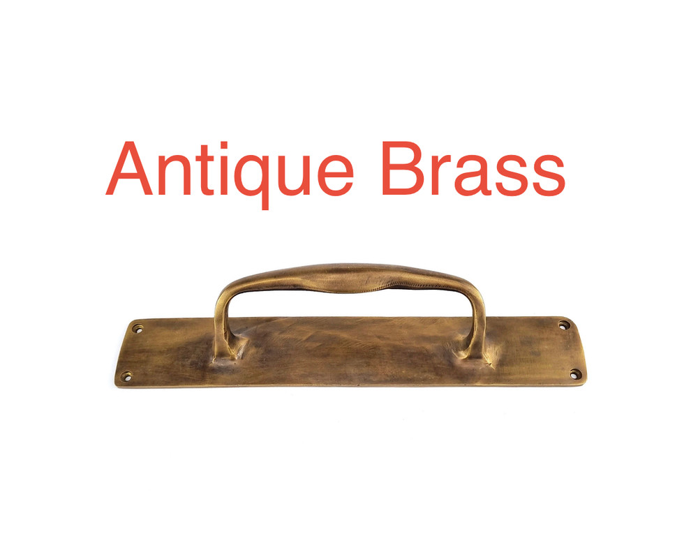 2 PCS 12" x 2" barn door grab Solid Brass Large plain Handle 30cm Pull heavy PUB