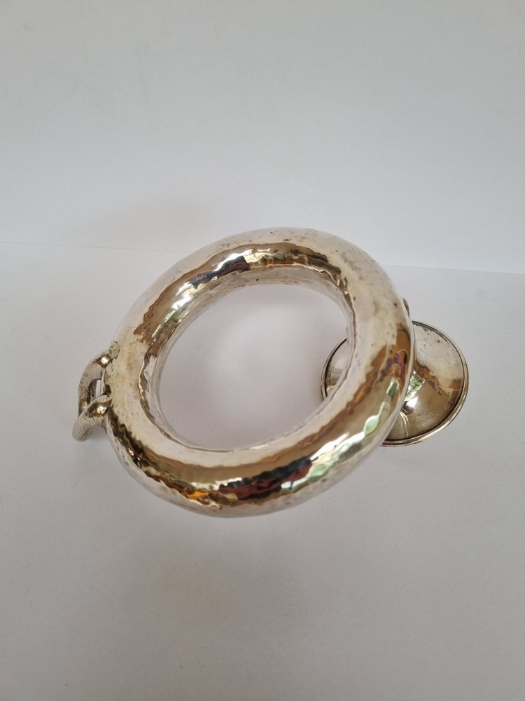 LALAOUNIS STERLING SILVER HAMMERED CANDLESTICK HOLDER