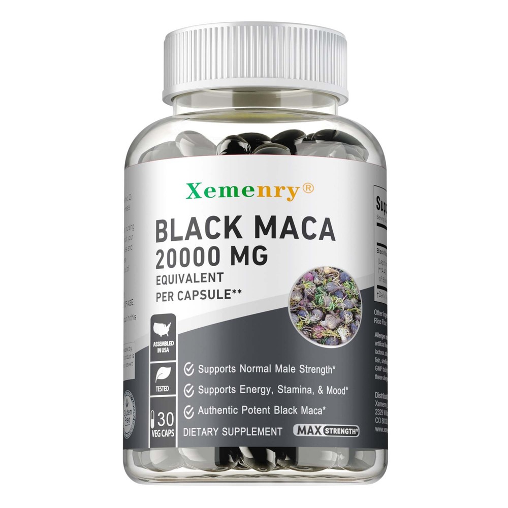 Black Maca Capsules - Testosterone Booster, Support, Energy, Endurance, Desire