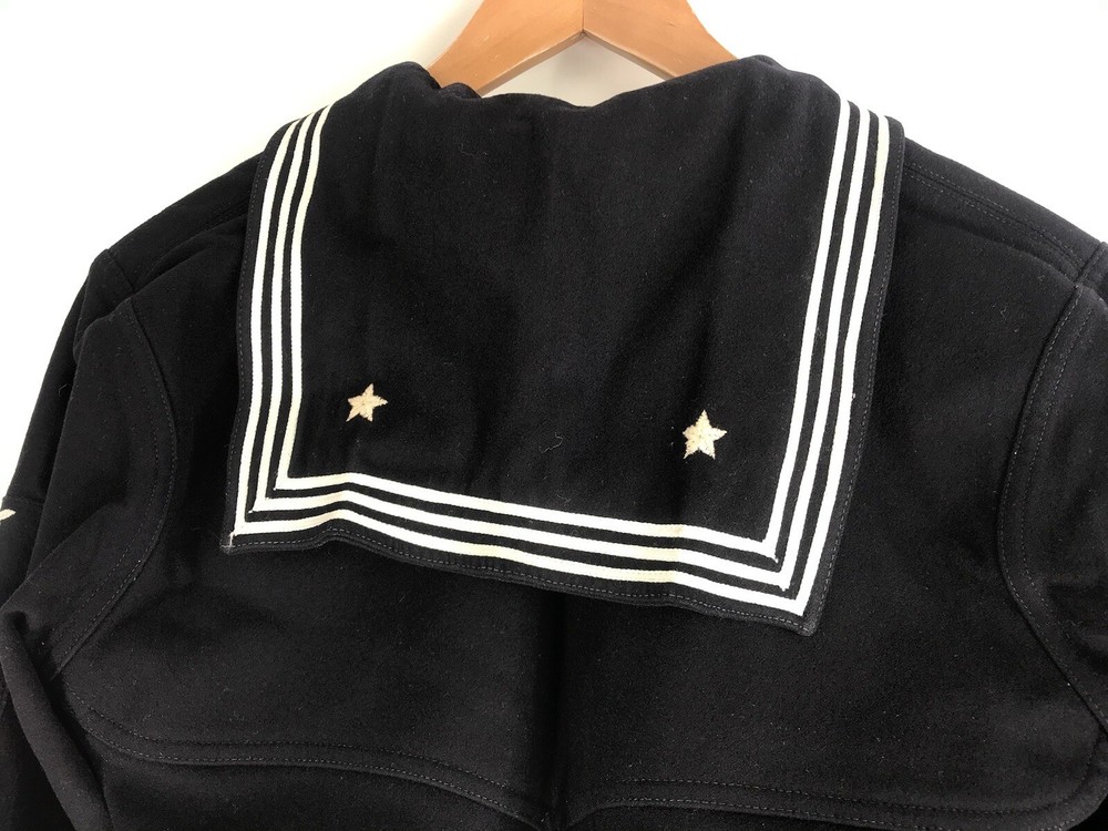 1940s WWII US Navy Cracker Jack Uniform Set With Hat Cap Identified Named FOX