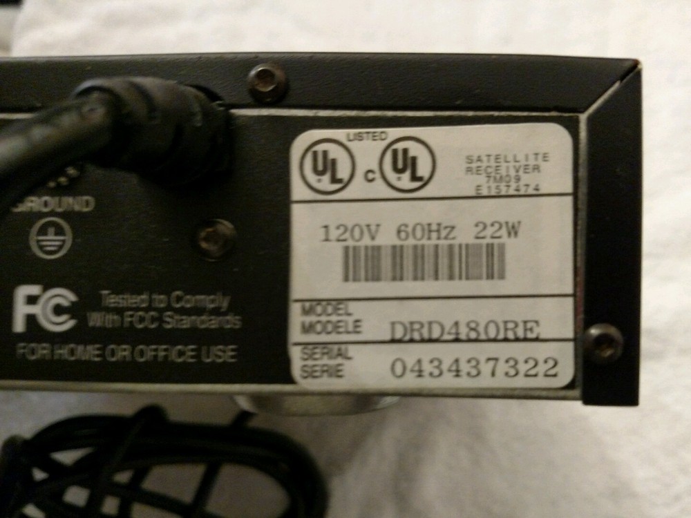 USED RCA DIRECTV RECEIVER MODEL DRD480RE