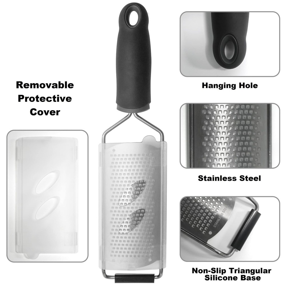 Cheese Grater Handheld with Handle-Lemon Citrus Tool Graters for Kitchen Stai...