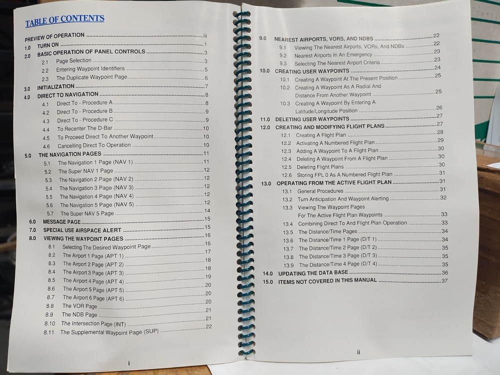 Bendix King KLN 88 Loran Abbreviated Operational Manual
