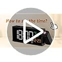 Netzu Projection Clock for Bedroom Ceiling, Alarm Clocks with 180 Rotatable Proj