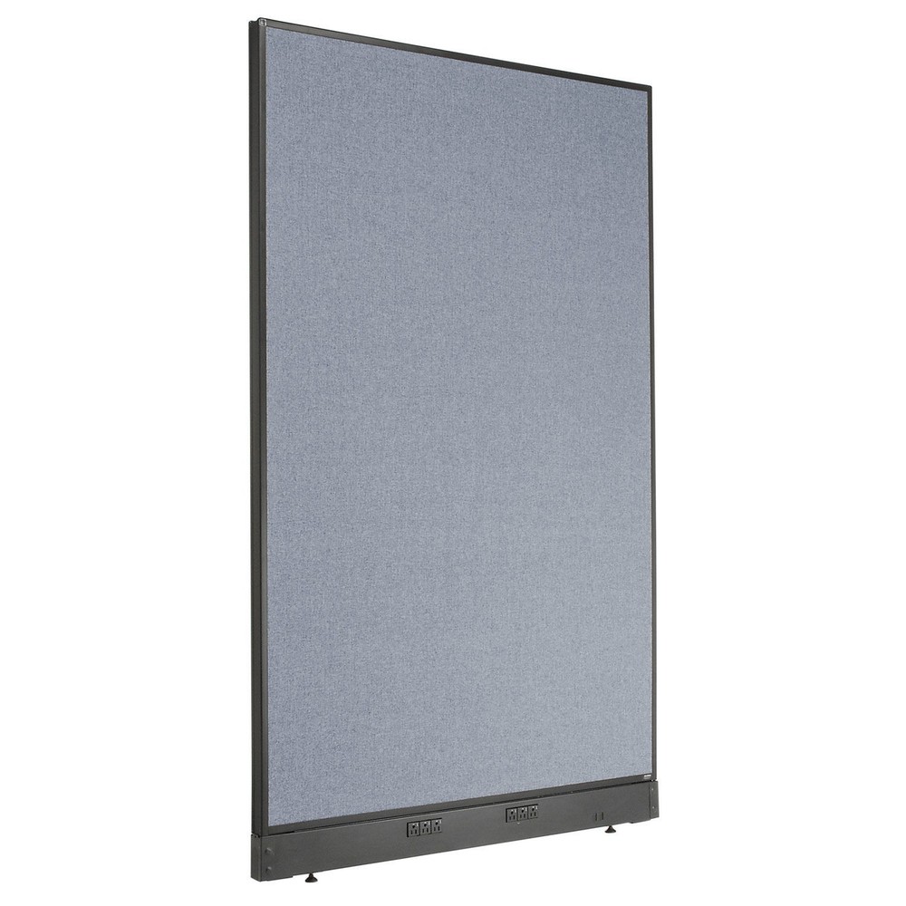 48-1/4"W x 76"H Electric Office Partition Panel Blue