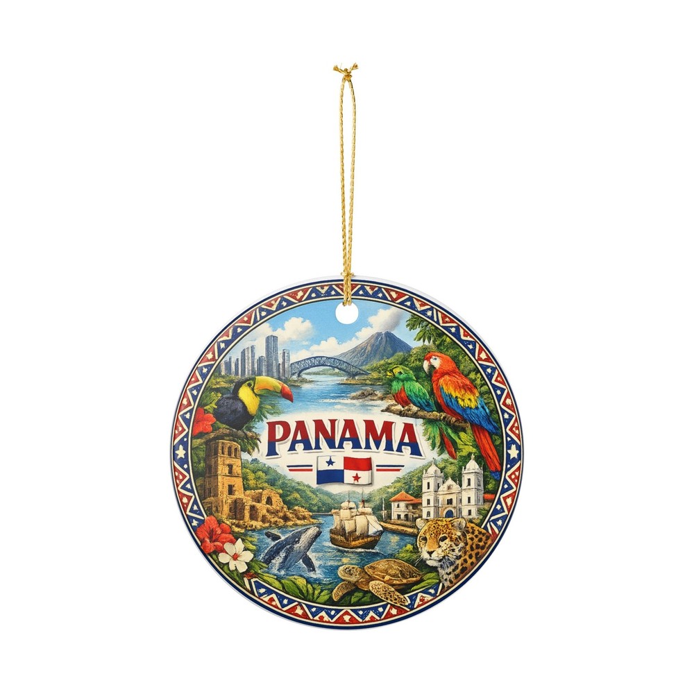 Panama Ornament | Ceramic Travel Decoration
