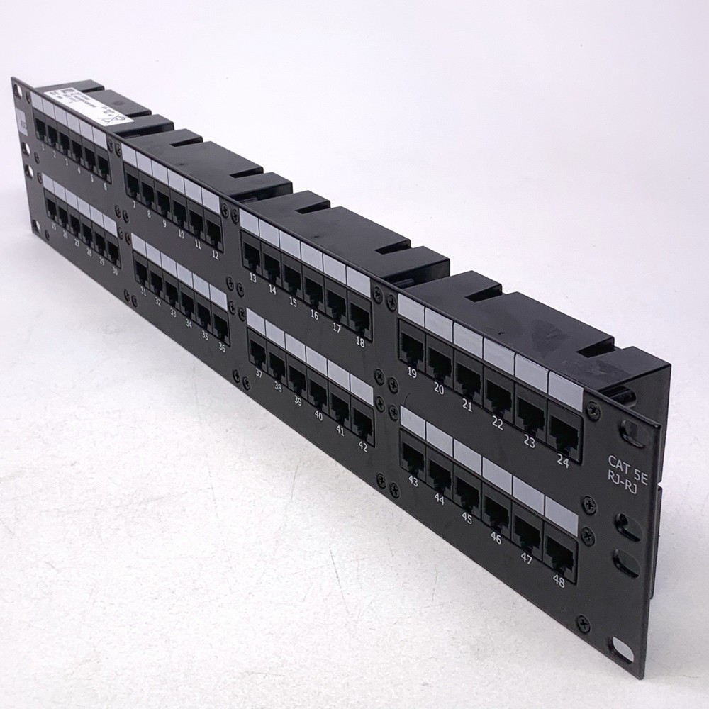 ADC RJ-45 Coupler Patch Feed-through Panel 48 Ports ADCPP48505 Cat 5e RJ-RJ NEW