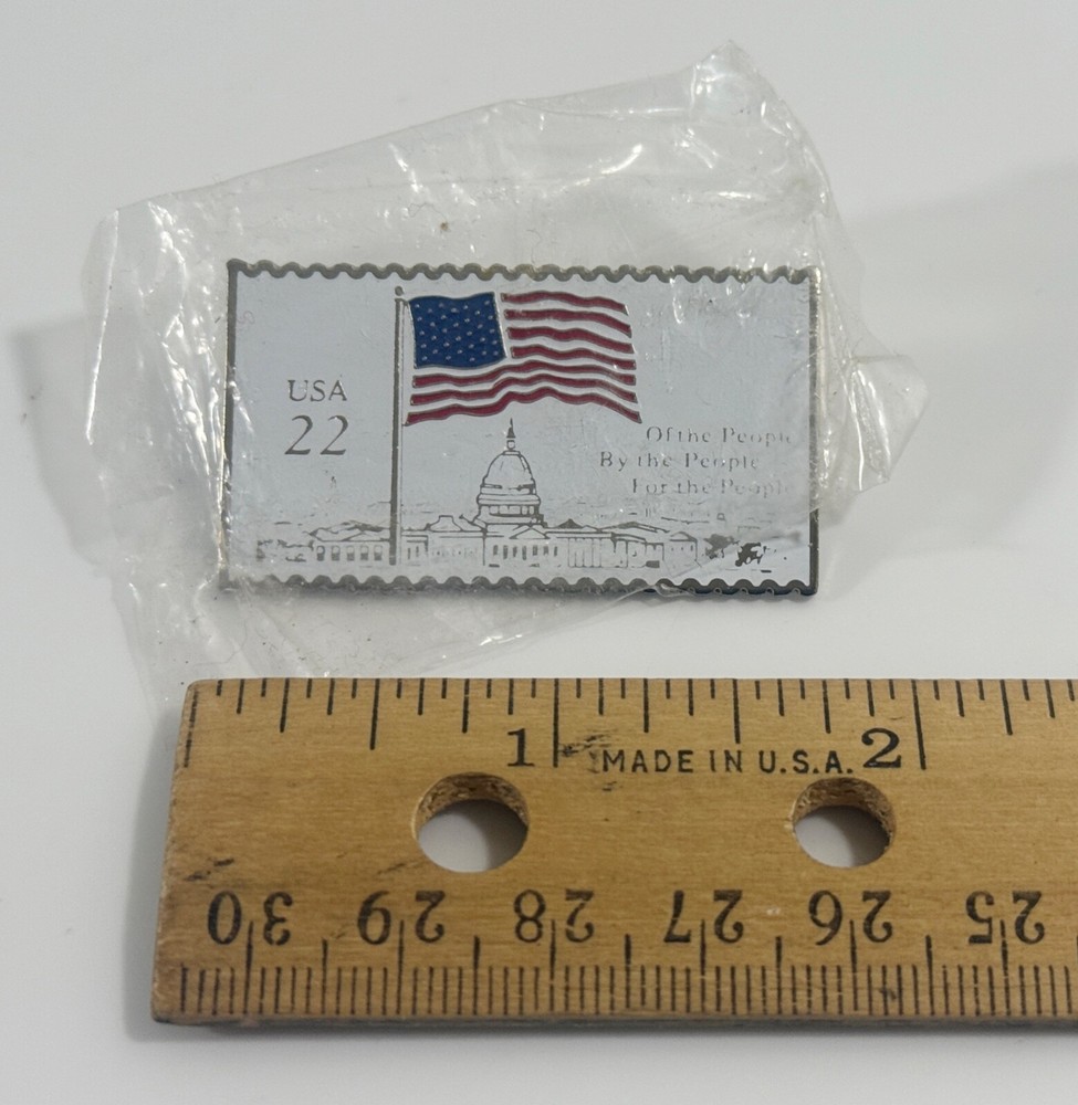 22c Flag Over Capitol Lapel Pin