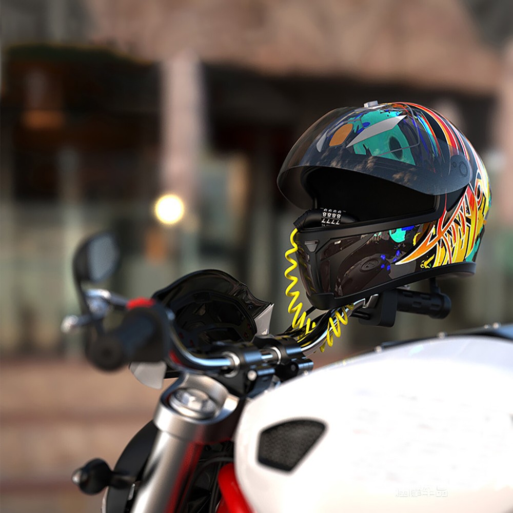 Four-digit Coded Cable Lock Combination Lock Portable Motorcycle Bicycle 1m Lock