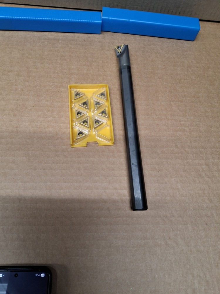 Valenite Solid Carbide Boring Bar 3/4" By 10" , With Inserts