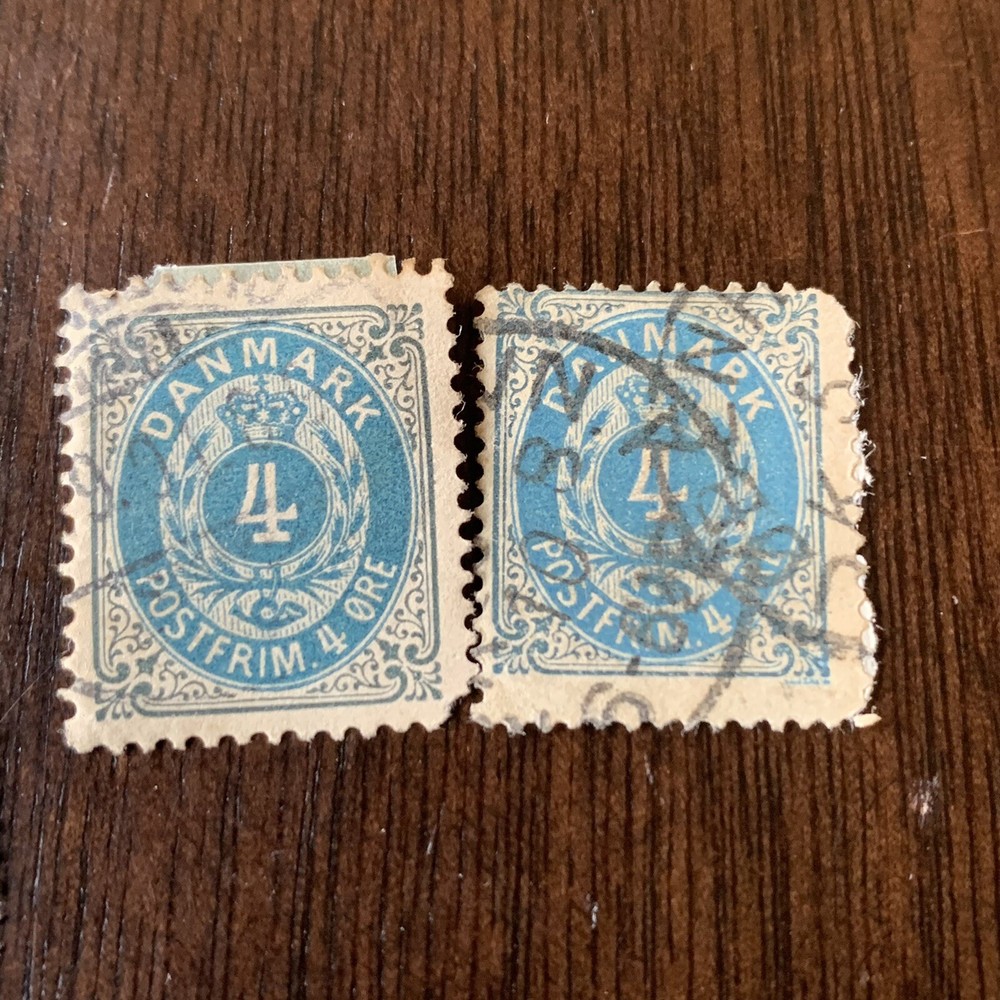 EARLY DENMARK STAMP LOT INCLUDING 12C, 50C