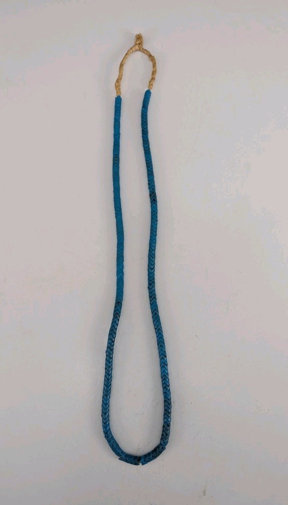 MEDIUM BLUE SNAKE BEAD Antique Trade Beads, Interlocking Snake, Small 6 mm , 28"